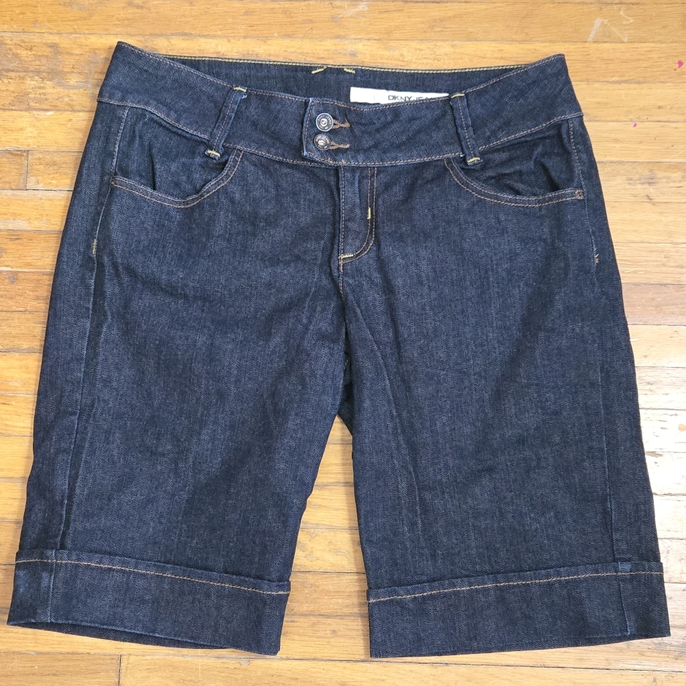 DKNY Dark Blue Women's Bermuda Shorts